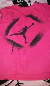Pink and black girls or womens Jordan shirt